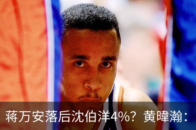 蒋万安落后沈伯洋4%？黄暐瀚：联合报民调挑动蓝营选民敏感神经